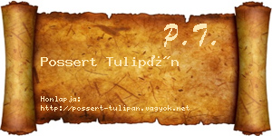 Possert Tulipán névjegykártya